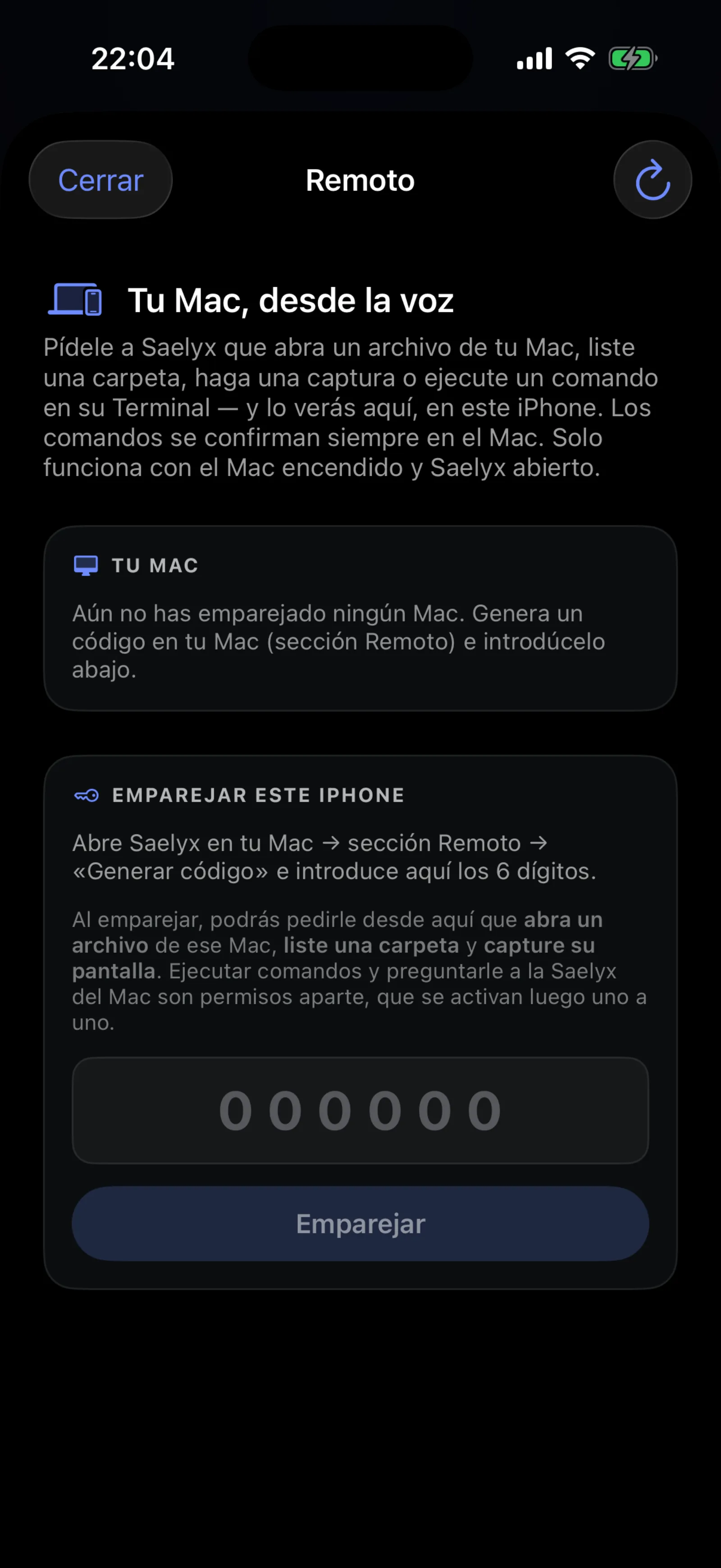 Remoto en el iPhone